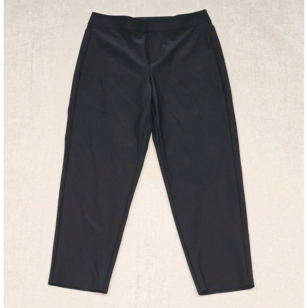 EUC Athleta Stellar Trouser Pants Womens 14 Black Slim Ankle Stretch Workwear